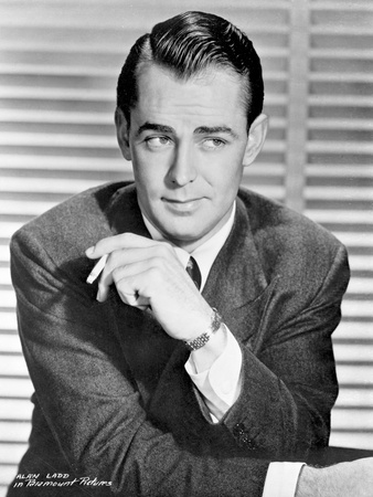 Alan Ladd Smoking a Cigarette and wearing a Suit Photo by  Movie Star News