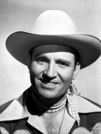 Gene Autry smiling with Gray Background Photo by  Movie Star News