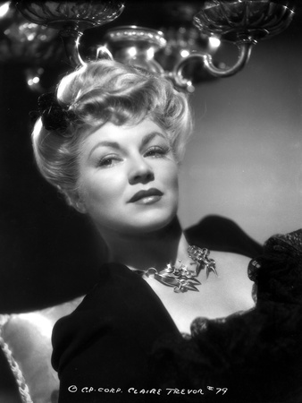 Claire Trevor Lying in Black Dress with Necklace Photo by  Movie Star News