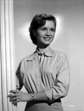 Debbie Reynolds on a Long Sleeve smiling Photo by  Movie Star News