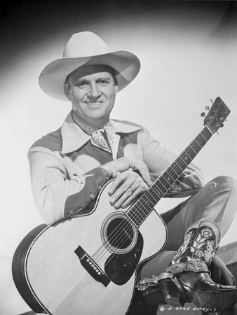 Gene Autry Shaking Hands with Man in Suit Photo by  Movie Star News