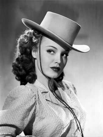 Dorothy Hart Portrait in Stripes Blouse Photo by  Movie Star News