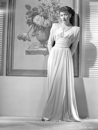 Gloria Grahame wearing White Gown Portrait Photo by  Movie Star News