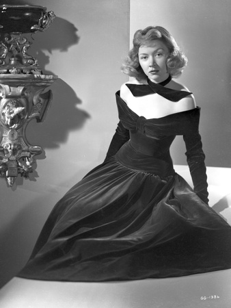 Gloria Grahame wearing Black Gown with Tie Portrait Photo by  Movie Star News