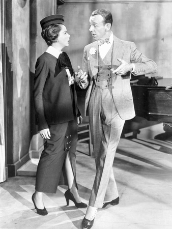 Fred Astaire Conversing with Lady in Dress Photo by  Movie Star News