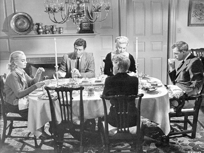 Home Before Dark Dining Scene in Black and White Photo by  Movie Star News!