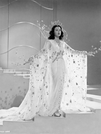 Hedy Lamarr In a Beaded White Gown Photo by  Movie Star News