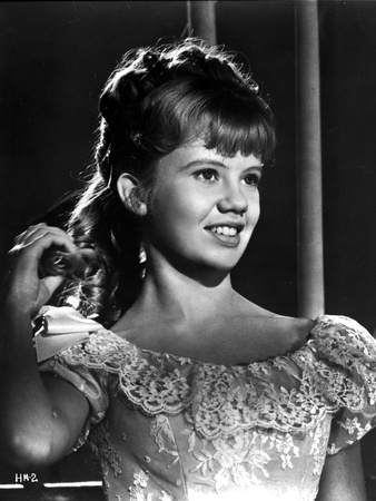 Hayley Mills in an Embroidred Off Shoulder Dress Photo by  Movie Star News