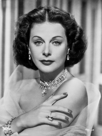 Hedy Lamarr Posed in Shining Jewelries Photo by  Movie Star News