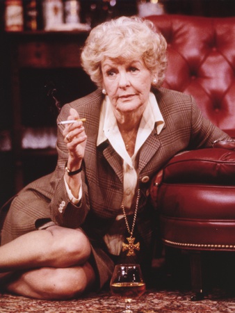 Elaine Stritch sitting while Smoking Portrait Photo by  Movie Star News