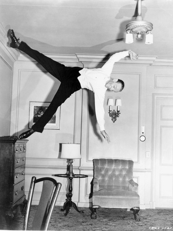 Fred Astaire Falling from Wooden Drawer in Black and White Photo by  Movie Star News