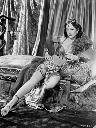 Hedy Lamarr sitting on a Couch in Egyptian Attire Photo by  Movie Star News