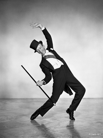 Fred Astaire Dancing in Black Top Hat and White Tie Photo by  Movie Star News