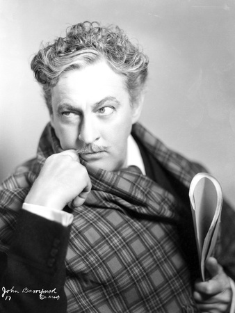 John Barrymore Posed in Checkered Portrait Photo by  Movie Star News