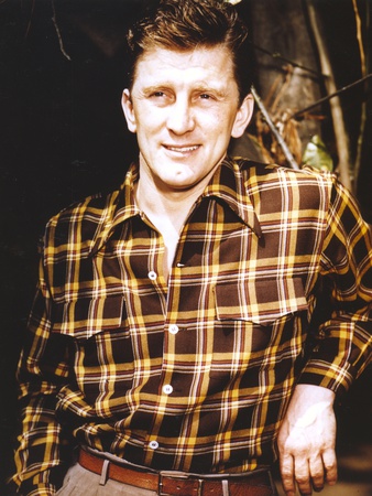 Kirk Douglas in Checkered Long Sleeves Portrait Photo by  Movie Star News