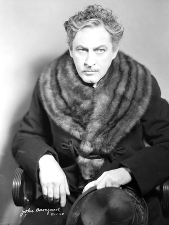 John Barrymore Posed in Fur Coat Photo by  Movie Star News