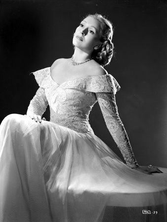 Nancy Kelly Seated in Off Shoulder Gown Photo by  Movie Star News