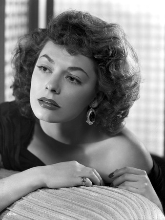 Ruth Roman Lying Pose Black and White Portrait Photo by  Movie Star News