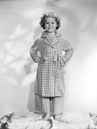 Shirley Temple Posed in Plaid Dress Classic Portrait Photo by  Movie Star News