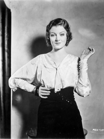 Myrna Loy Posed in Long Sleeve Blouse Photo by  Movie Star News