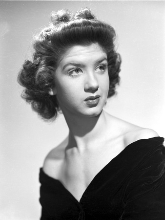 Peggy Ryan Looking Away in Black Dress in Black and White Portrait Photo by  Movie Star News