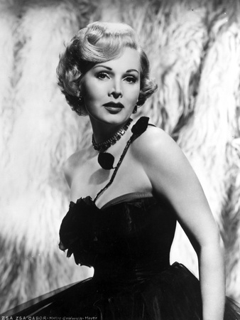 Zsa Zsa Gabor Posed in Strapless Black Dress Photo by  Movie Star News