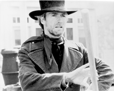 Clint Eastwood Holding Stick in Classic Photo by  Movie Star News