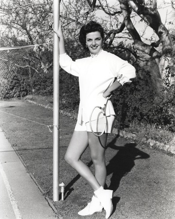 Jane Russell Posed in White Long Sleeve Shirt and Short Pants Photo by  Movie Star News
