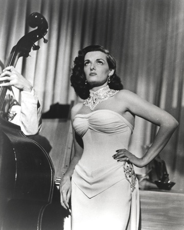 Jane Russell Posed in White Strapless Silk Dress and Necklace Photo by  Movie Star News