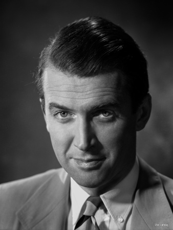 James Stewart Close Up Portrait in Grey Velvet Suit and White Collar Shirt Photo by E Bachrach