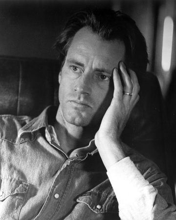 Sam Shepard Leaning Head on Hand With Black and White Background Photo by  Movie Star News