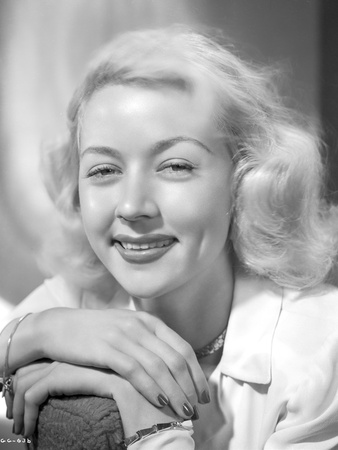 Gloria Grahame Red lipstick, Curly Hair smiling Portrait Photo by  Movie Star News