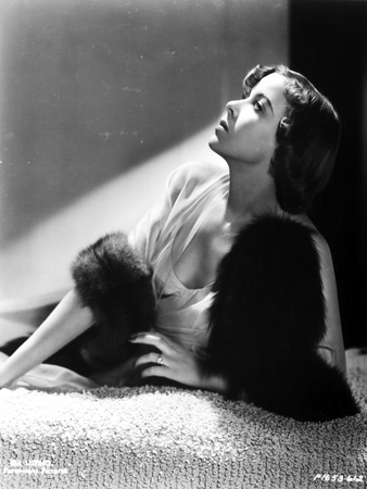 Ida Lupino Lying on a Soft Cloth with Furry Shawl Photo by  Movie Star News