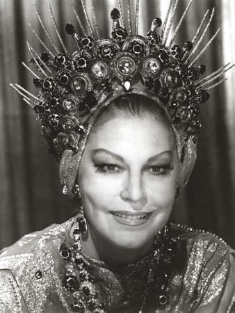 Ava Gardner posed in Glittery Dress with Head Dress Photo by  Movie Star News