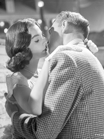 Home Before Dark Kissing Scene in Black and White Photo by  Movie Star News