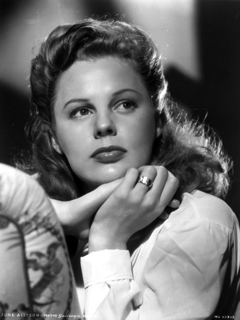 June Allyson Curly Hair Posed in White Long Sleeves Photo by  Movie Star News