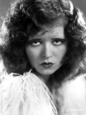 Clara Bow Close Up Portrait with Curly Hair Style Photo by ER Richee
