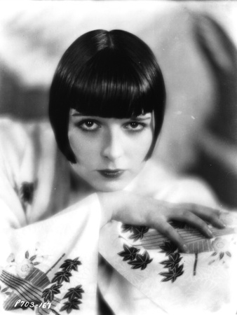 Louise Brooks Posed in White Printed Dress Portrait Photo by  Movie Star News