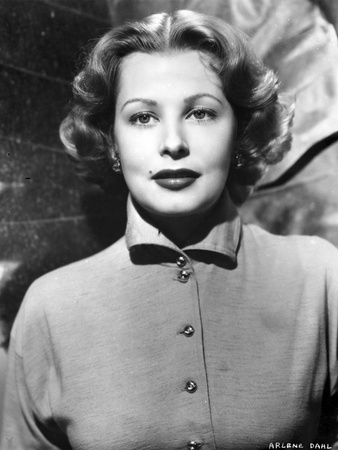 Arlene Dahl Close Up in Black and White Portrait Photo by  Movie Star News