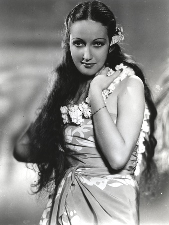 Dorothy Lamour Portrait in Classic with Hawaiian Lei Photo by  Movie Star News