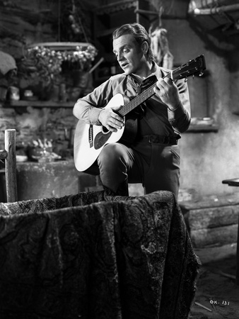 James Cagney Playing Guitar Classic Portrait Photo by Mack Elliott