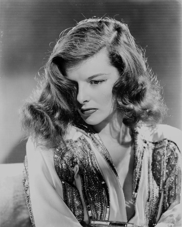 Katharine Hepburn posed in Black and White Photo by  Movie Star News