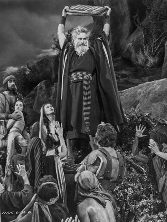 Ten Commandments Carrying Tablet in Classic Photo by  Movie Star News