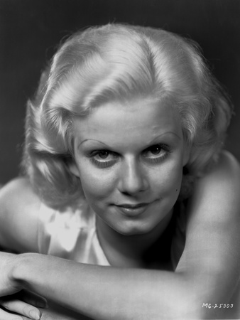 Jean Harlow Portrait in Black an White Photo by CS Bull