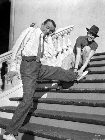 Fred Astaire Stretching in Black and White Photo by  Hendrickson