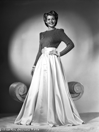 Rita Hayworth Posed with a White Photo by Robert Coburn