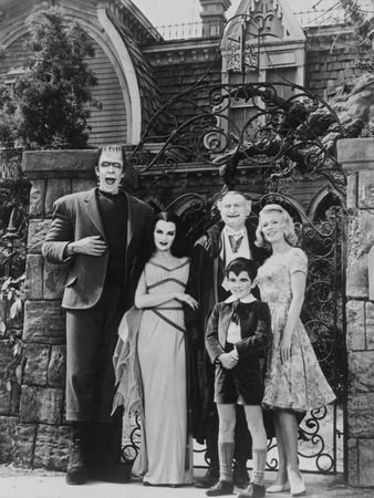 Munsters Posed in Black and White Photo by  Movie Star News