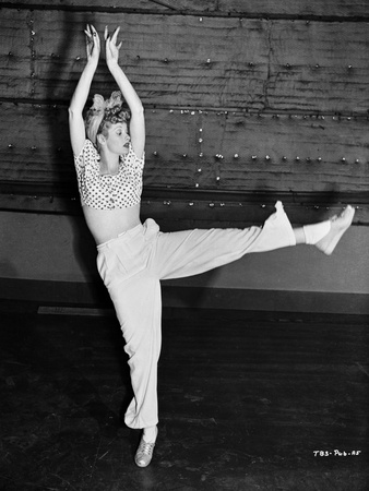 Lucille Ball Dancing in Ballet Photo by  Movie Star News