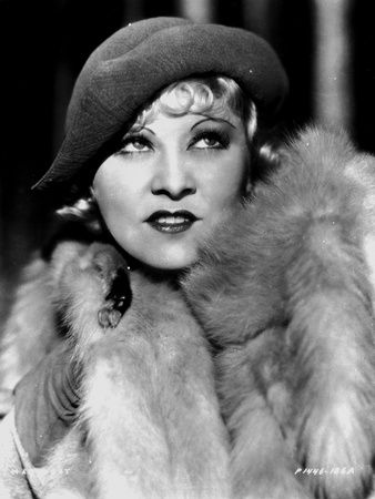Mae West Dressed in Furry Coat Photo by  Movie Star News