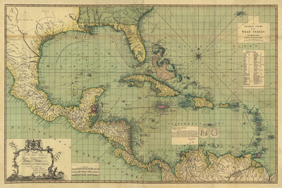 General Chart of the West Indies Giclee Print by John Smith Speer